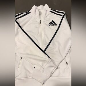 Adidas Boys Youth Track Jacket Black White
